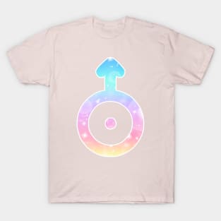 Uranus Planet Symbol in Magical Unicorn Colors T-Shirt